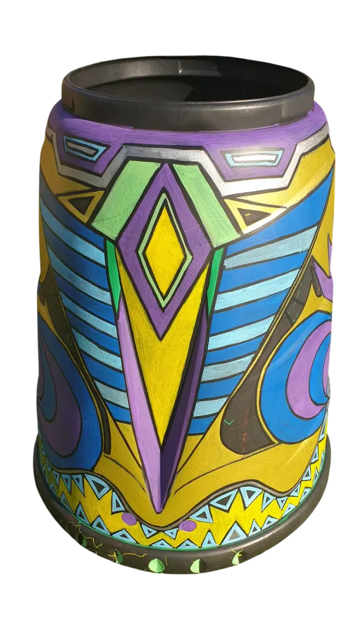 Tiki compost bin in acrylic